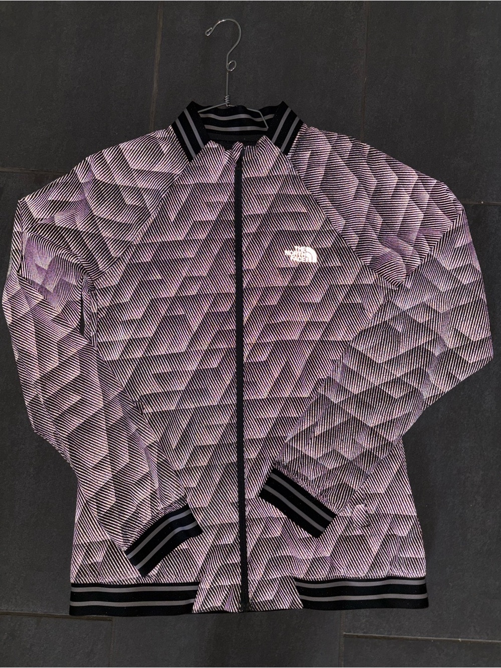 North Face Women's Grey Reflective Windbreaker Size M